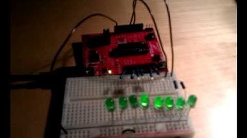 LED chaser on TI Launchpad MSP430 board