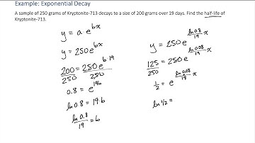 Example Exponential Decay Model