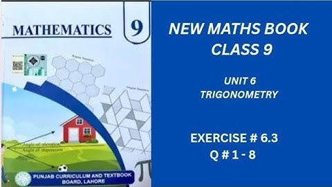 Class 9 Maths New Book 2025 | Unit 6 Ex 6.3 Q1-8 | Full Exercise Solution