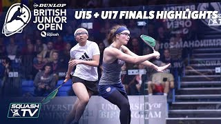 Squash: Dunlop British Junior Open 2019 - U15 + U17 Finals Highlights