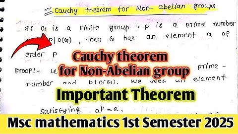 Cauchy theorem for Non-Abelian group || Advanced abstract algebra || Important Theorem ||