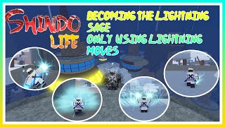 Roblox Shindo life: Becoming the Lightning Master only using Lightning Jutsus!!