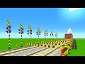 【踏切アニメ】Railway Trains Railroad Crossing Minecraft