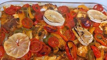 Poisson mariné au four, un délice. 🇲🇦🇲🇦
