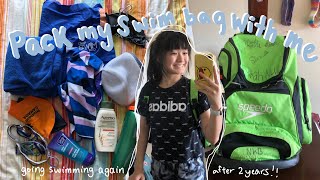 PACK my SWIM bag with me!! (first time swimming in 2 years)