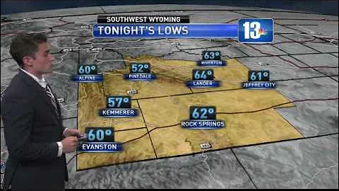 KCWY-13, Casper, WY, July 4, 2015, 10pm newscast, Connor Lewis weather segment