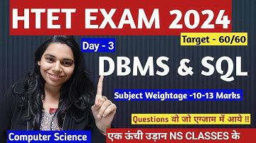 DAY 5 -ER MODEL || HTET SERIES START #nsclasses #dbms #htet