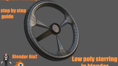 How to make a low poly steering wheel | Absolute beginner friendly