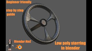 How to make a low poly steering wheel | Absolute beginner friendly