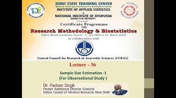 Lecture 36 : Sample Size Estimation For Observational Study