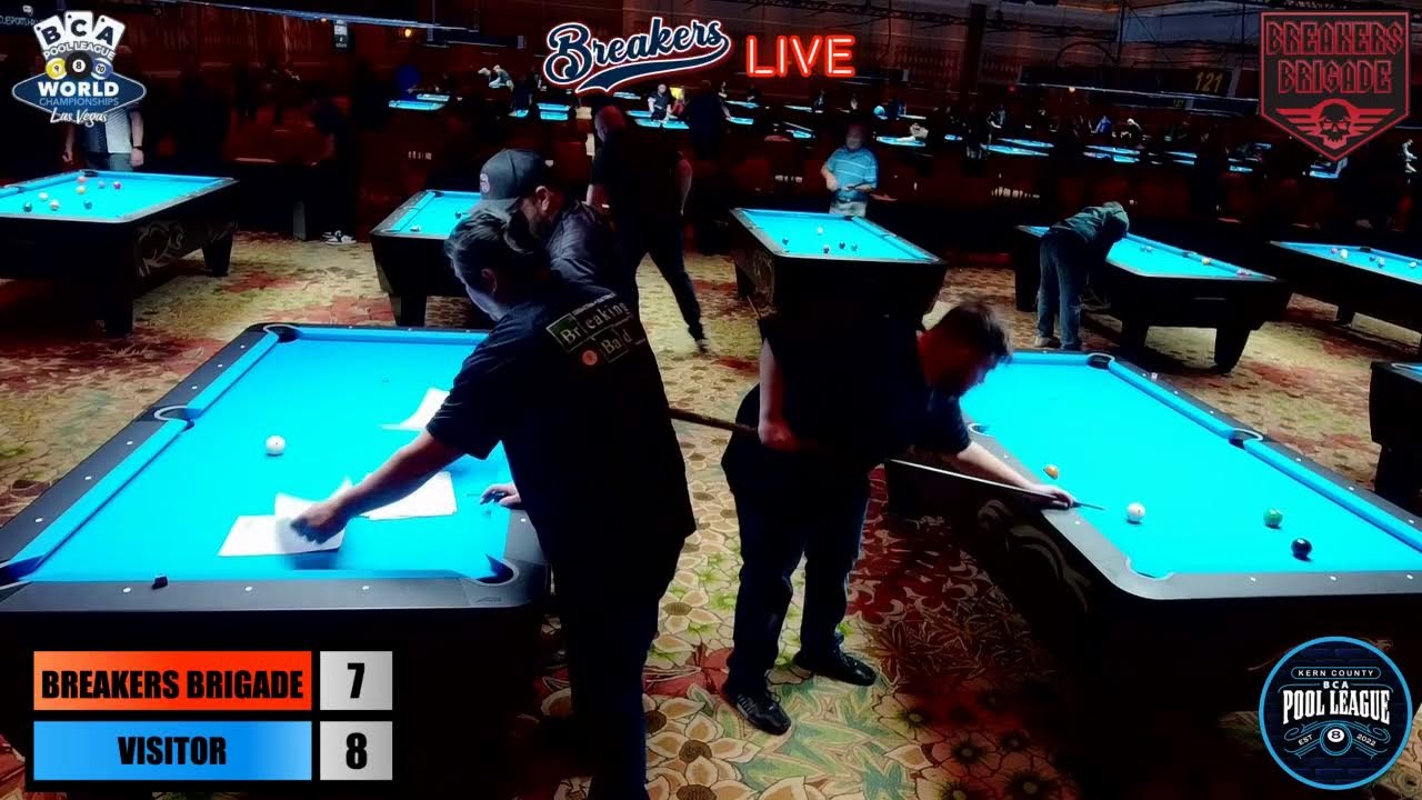 Image of video the BCA Las Vegas 9-Ball Day one Match 5 Breakers Brigade 15 Racks 4