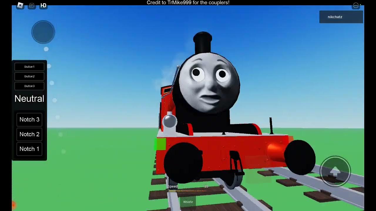 James runaway crash thomas and friends roblox - YouTube