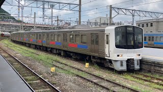 【4K】鹿児島本線 811系P5＋P101編成8両編成 普通門司港行き 門司港駅到着