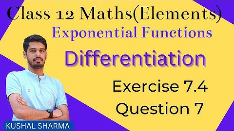 Ex 7.4 Q 7 Differentiation | Class 12 | Elements Book | #KUSHALCLASSES #maths