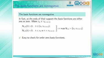 MOOC Curves 8.7: Properties of the basis functions