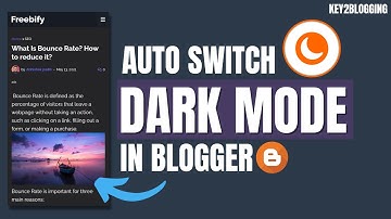 How to Enable Dark Mode in Blogger (Prefers-color-scheme in CSS)