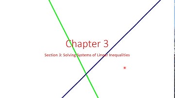3 3 Solving Systems of Linear Inequalities