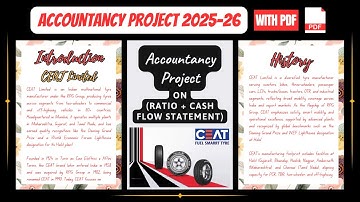 Accountancy Project Class 12th 2025-26 | Project On Ceat Tyres (Ratio + Cash Flow Statement)