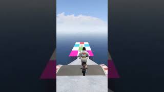 GTA 5 Online - Scooter stunt race in Destroyer wavy mega ramp #shorts