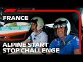 Alonso and Ocon Take Part In The Start Stop Challenge