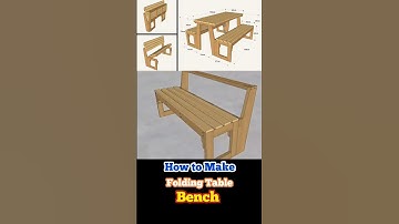 how to make folding table bench easily step by step#wood #carpenter #tutorial #DIY #facts