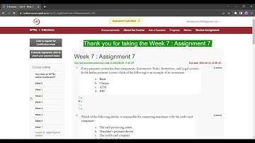 NPTEL Week7 E business assignment answer 2023#nptel #swayam #nptelcourseanswers #answers #ebusiness