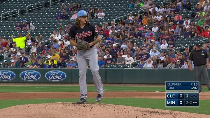 CEL@MIN: Clevinger whiffs Sano in the 1st