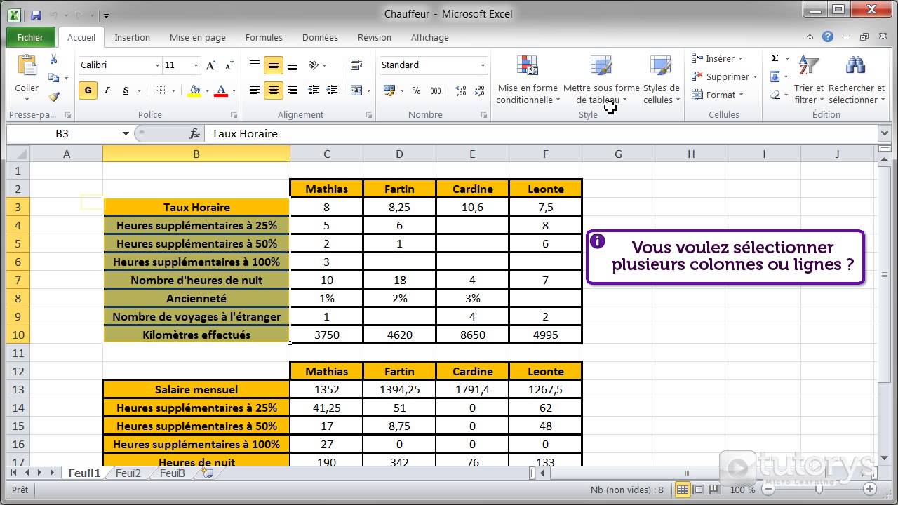 Comment sélectionner des cellules avec Excel 2010 ? - YouTube
