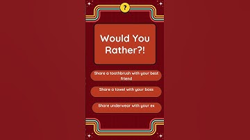 Would You Rather? 🤪 Fun, Crazy & Hilarious Choices Game | Interactive Quiz Shorts