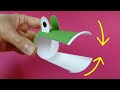 かんたん紙コップ工作「ぱくぱくワニ」　Biting Alligator Made of Paper Cup