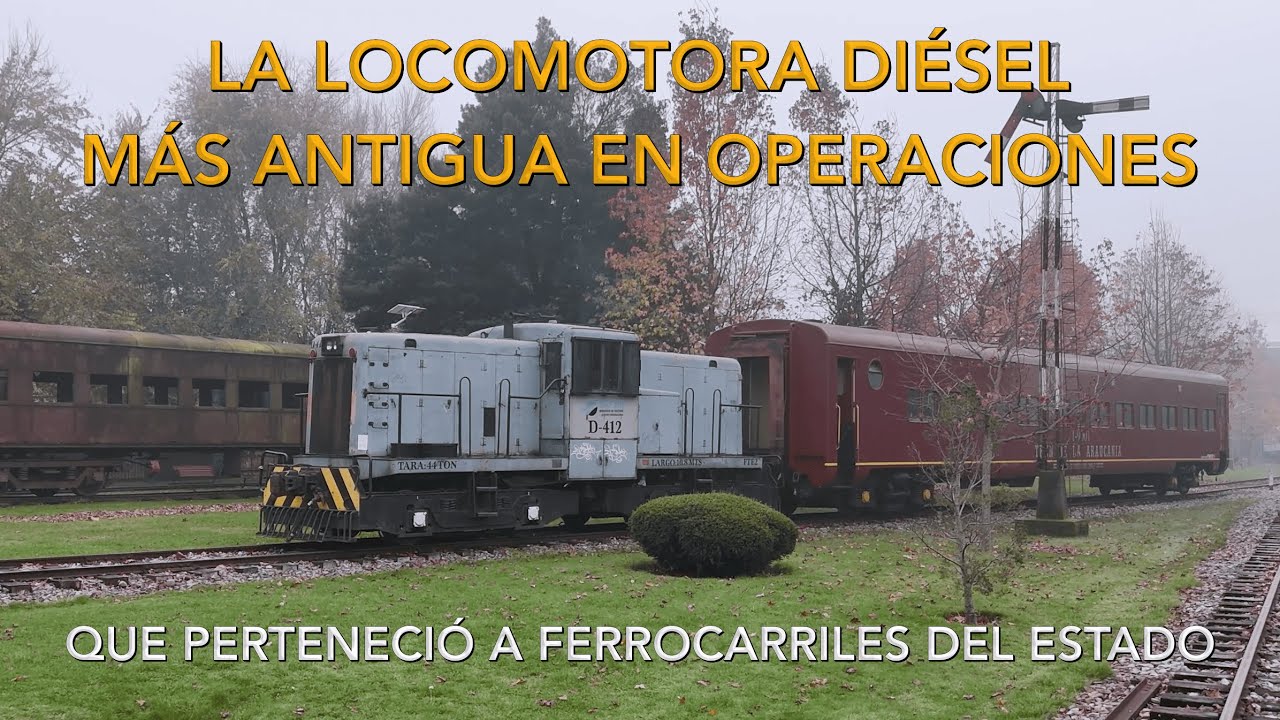 La locomotora diésel más antigua de Ferrocarriles del Estado - Chile.