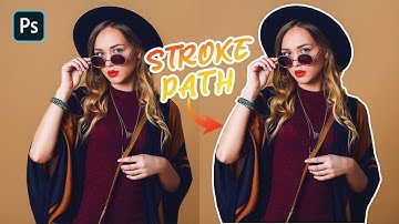 How to create stroke path in Photoshop | Photoshop Tutorial