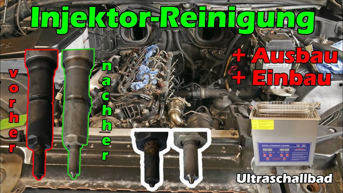 Mercedes Benz Vito Injektor Schacht reinigen mit Bürste und