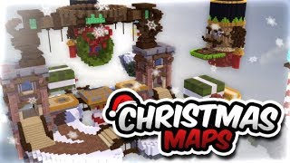 playing the FESTIVE bedwars maps