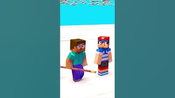 HELP Herobrine Throw SPEAR VS Entity VS Notch #herobrine #minecraft #shorts #entity