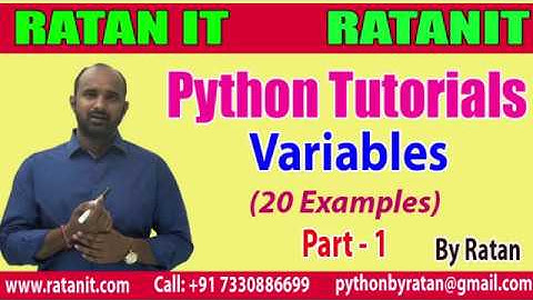 Python Tutorials ||   Types Of Variables Part-1  ||  by Ratan sir