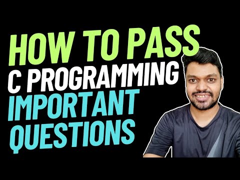 How To Pass C Programming Exam Mumbai University | C Programming Important Questions | Saarang Maths