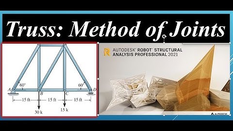 Truss Example Method of Joints and using Autodesk Robot