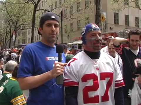 Patriots Superfan Paul "Fitzy" Fitzgerald goes to the 2008 NFL Draft and encounters more hostility than even HE expected. You can get your very own "Seyton Manning" shirt at townienews.com