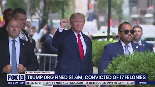 Trump Organization fined $1.6 million, convicted of 17 felonies | FOX 13 Seattle