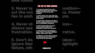 THE ART OF MIND CONTROL: 5 Rules of Silent Power...