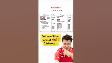 Balance Sheet ka Format samjhatai hai #balancesheet #accounting #financialstatement #finance