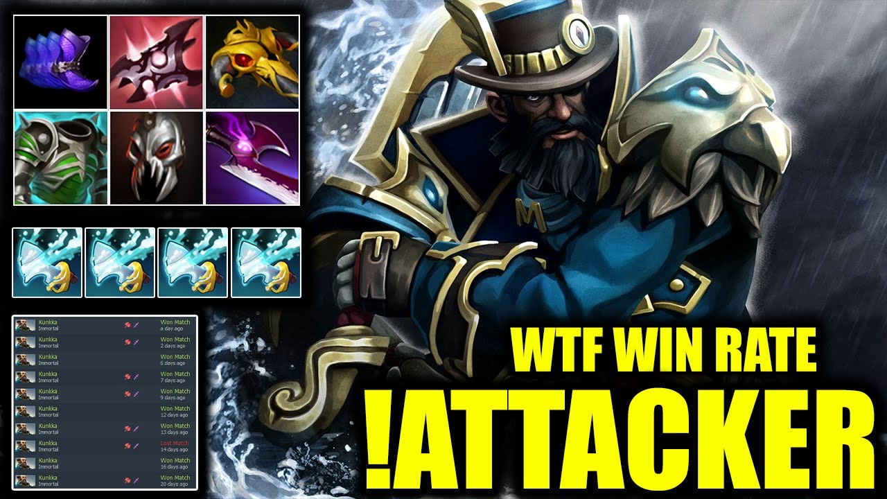 🔥 WTF WIN RATE - !Attacker - Kunkka - DOTA 2 Pro Game Highlights