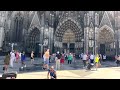 Kurdish flag front of Cologne Cathedral 2022