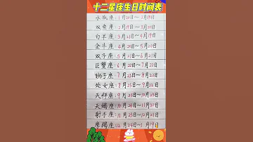 十二星座生日时间表 Handwriting 