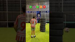 Young Player's Tire Tower Challenge: Increasing Height And Difficulty! ⚽🛞🏆#Shorts