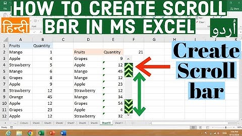 How to Create Scroll bar in Ms Excel | How to Make Scroll Bar in Ms Excel
