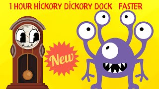 1 Hour Hickory Dickory Dock Faster | Smart Happy Baby | Nursery Rhymes | Kids Songs  | Baby Song