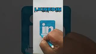 #shorts #linkedin #drawing ☺☺how to draw linkedin logo @Drawingsworld