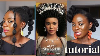 Hairstyle Tutorial- Queen Charlotte (Golda Rosheuvel) 3Quick and Easy looks.